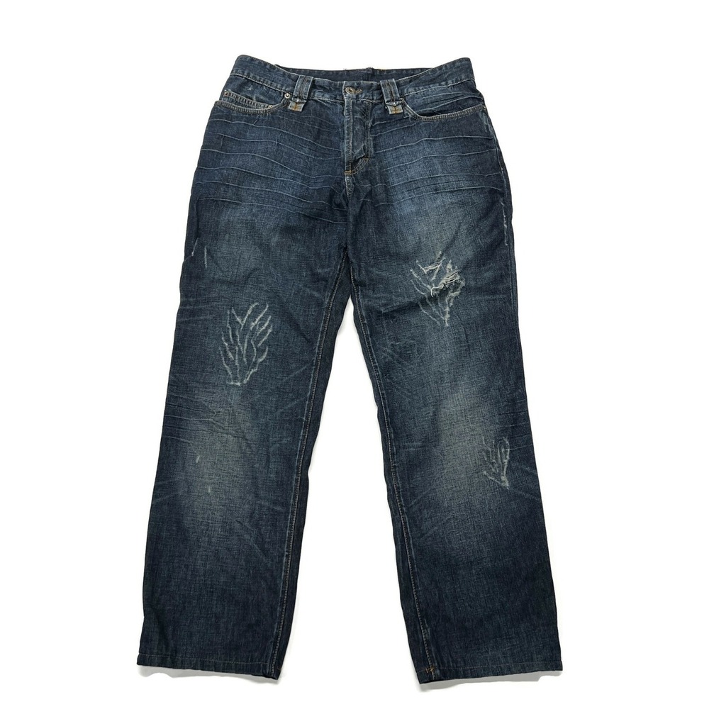 Dolce & Gabbana D&G Blue Jeans Mens 34 x 29 Button Fly‎ Distressed Denim Italy